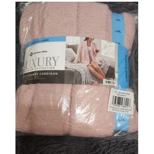 Women's Lounge Cardigan; L/XL , Blush Pink